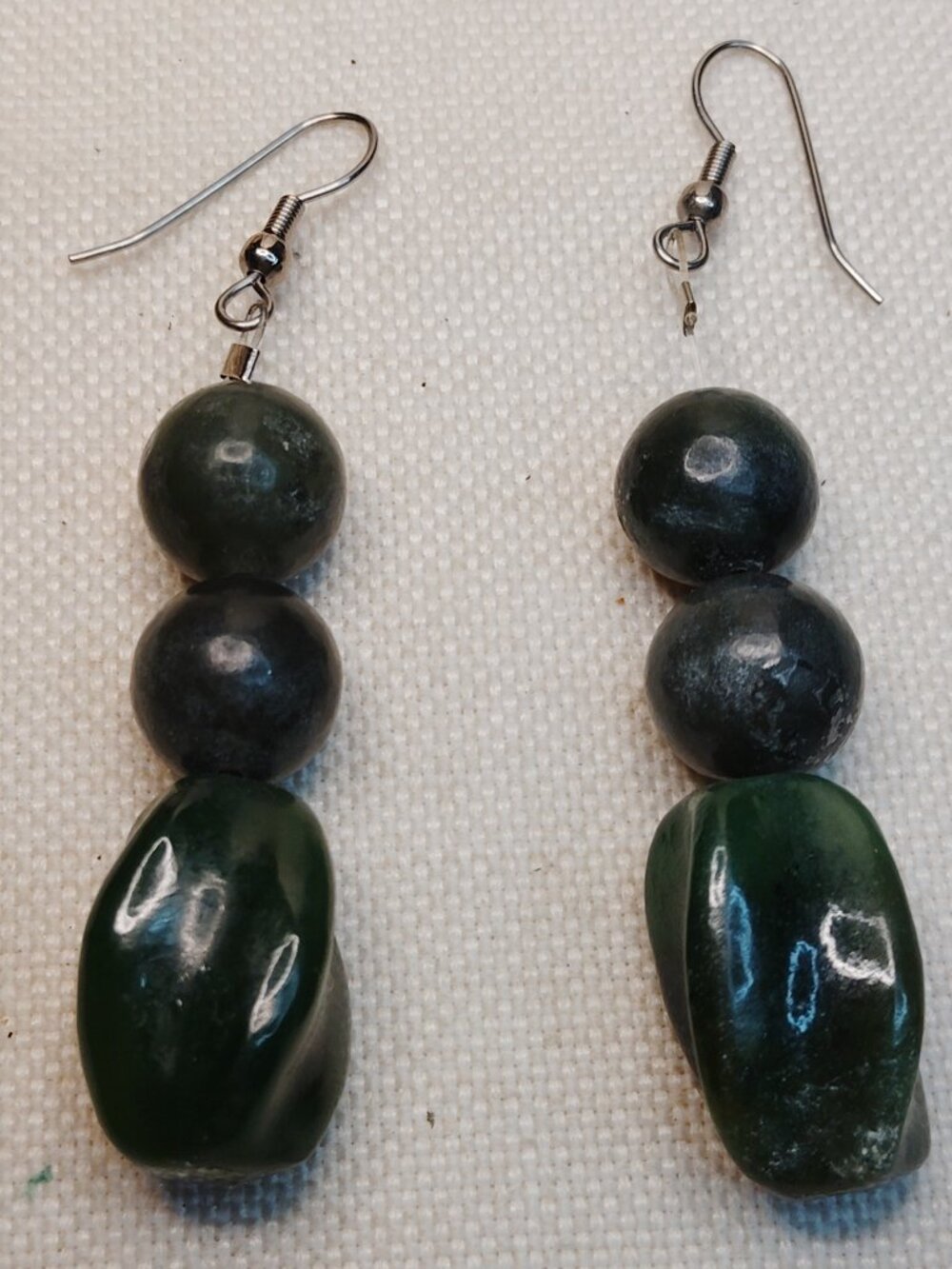 Handcrafted Green Aventurine Gemstone Earrings – 3" Dangle